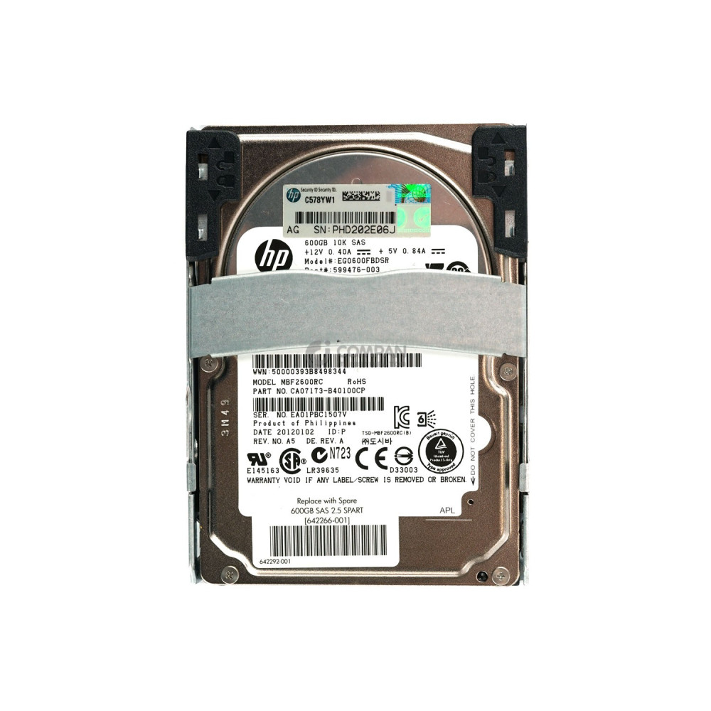 642266-001 HP HDD 600GB 10K SAS 6G 2.5" SFF